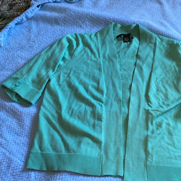 Apt. 9 Women's Turquoise Cardigan Sweater - Picture 2 of 6
